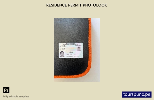 listo para imprimir plantilla frontal de aspecto fotográfico de tarjeta de ident